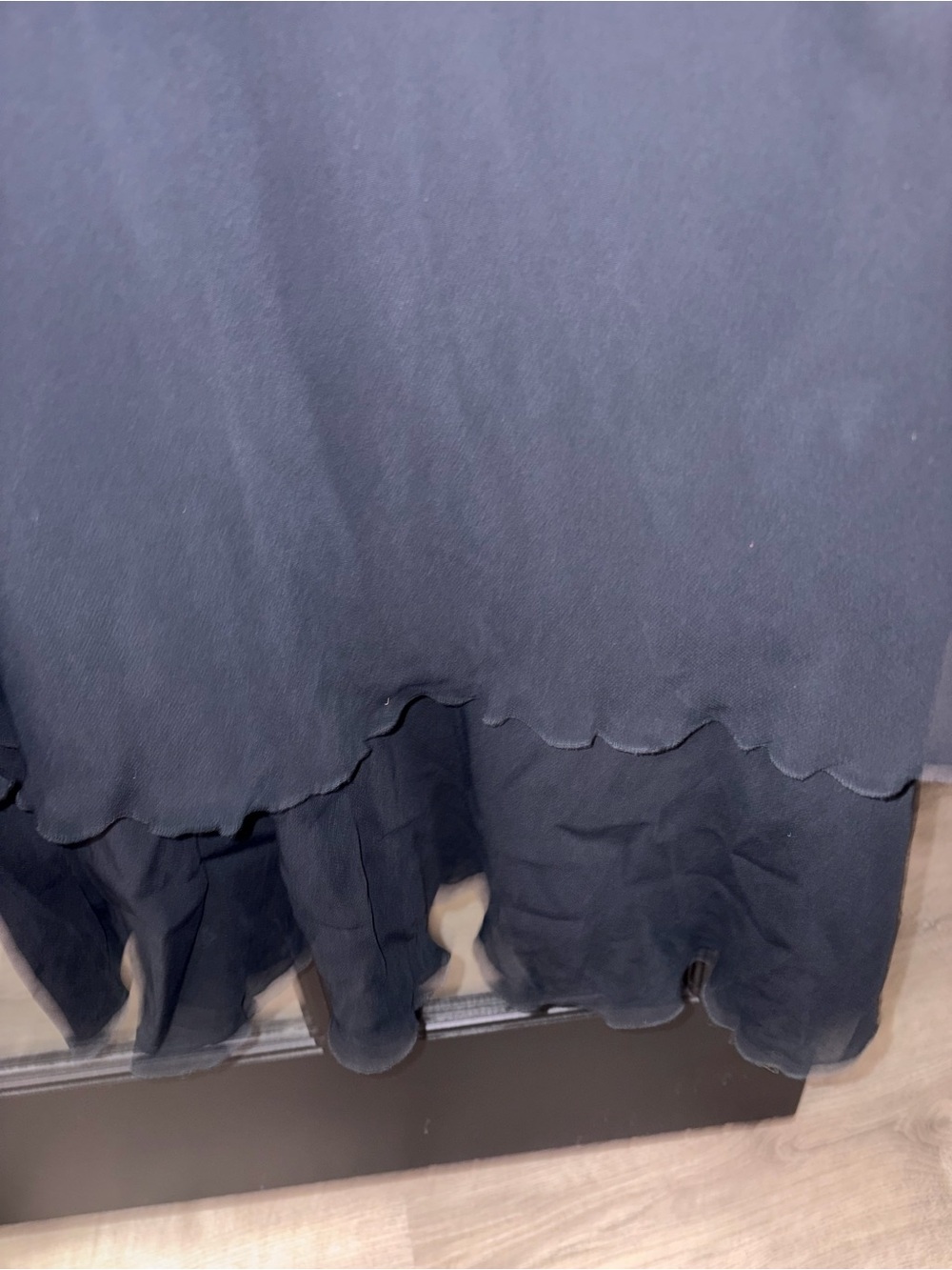 vintage Regine Los Angeles Black  Chiffon Tiered Maxi Dress size M - Picture 3 of 4